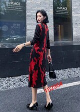 貂绒连衣裙，女装连衣裙，禾瓷