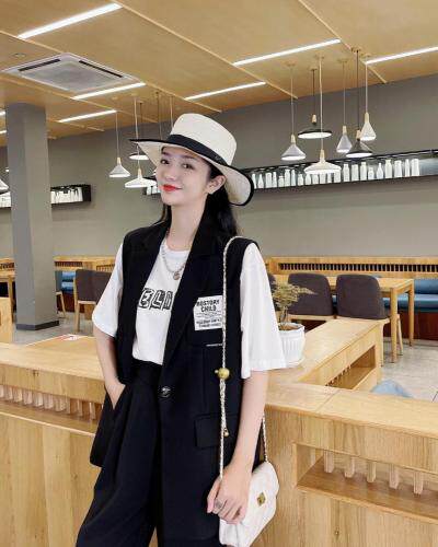 秋季新款韩版时尚贴标马甲，女装马夹，韩衫衣社