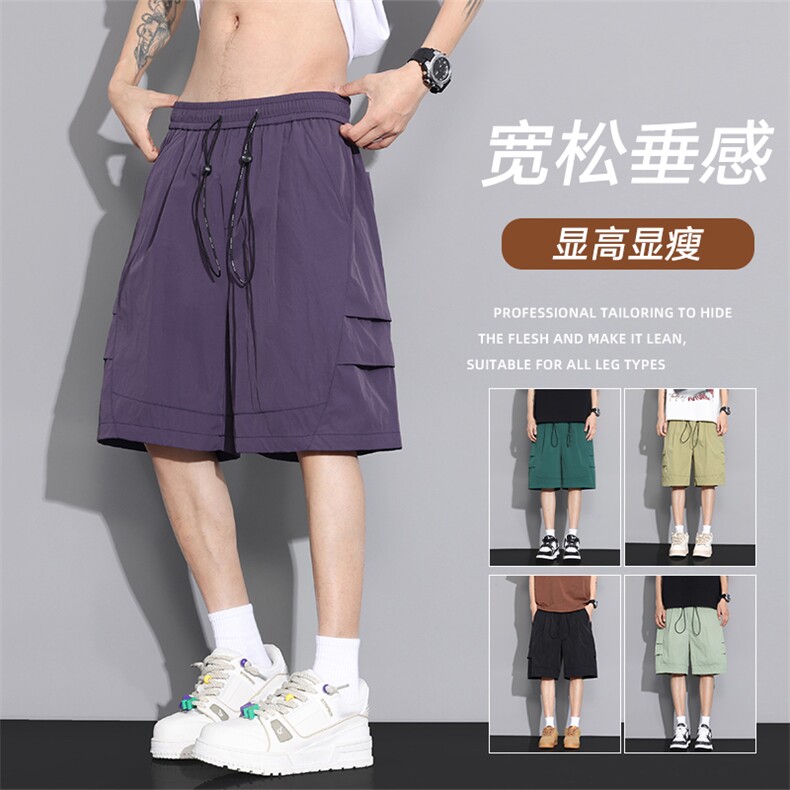 现货夏季工装短裤男ins潮牌休闲百搭潮流痞帅五分裤D02521-P38，男装牛仔裤，星座308B-2