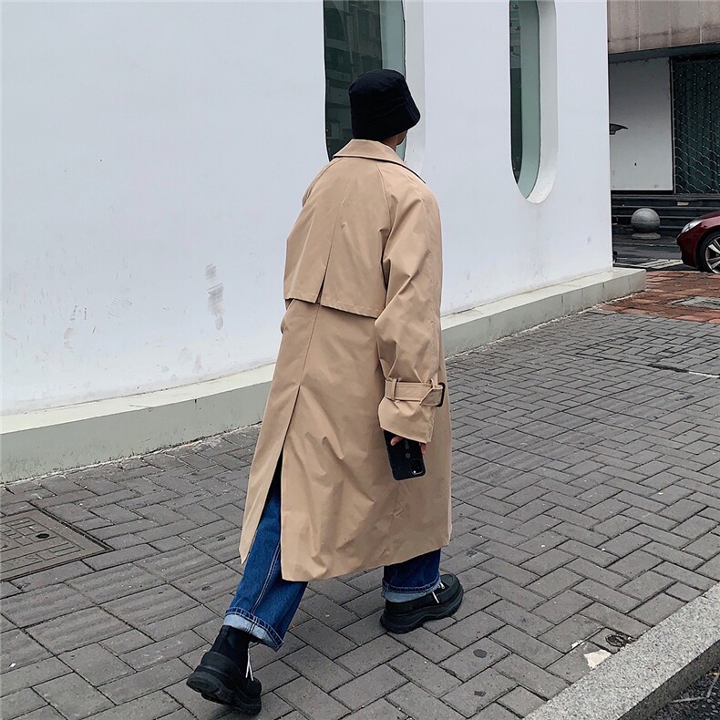 1港风休闲中长款风衣大码M-5XL潮流帅气英伦风男外套7668P90控118,男装风衣,星座226-2