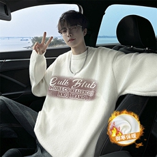 冬季港风加绒加厚圆领长袖毛衣M847特P45控68加绒P55控88，男装针织衫/毛衣，电商A247