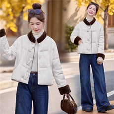 现货.短款羽绒服女2025冬季新款时尚独特漂亮洋气新中式外套，女装羽绒服，兰菲阁