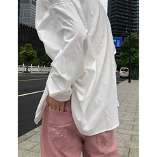 潮牌时尚冰莓粉宽松直筒水洗牛仔裤X1002-1-NZ2413-现货，男装牛仔裤，星座1002-1