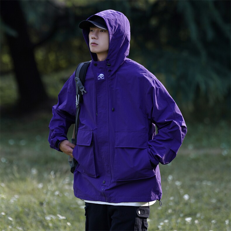 春季新款现货三防户外夹克男连帽冲锋衣外套DSA157B-J93-P60,男装夹克,电商A157B