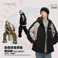 2025冬款绣花羽绒服--5244模特图控价298，男装羽绒服，电商S012（CATTEE）