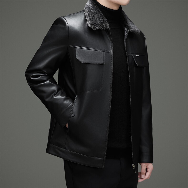 主推秋冬毛领90绒子白鸭绒羽绒服外套中年男士加大码皮羽绒服,男装羽绒服,钱塘723