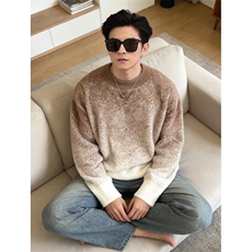 【005】渐变软糯亲肤绒毛潮男毛衣宽松上衣A079-M650-P65，男装针织衫/毛衣，电商A079