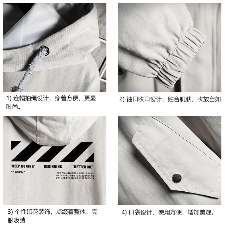 JK41128-P85加棉款-P115纯棉连帽夹克男士大码工装夹克男网格,男装夹克,电商A040A