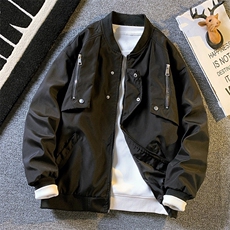 美式工装棒球服男秋季设计感休闲拉链外套飞行员夹克HH198P56，男装夹克，星座1013-5