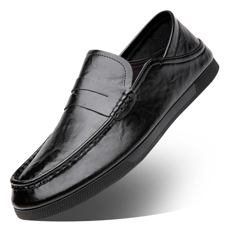 豆豆鞋男透气男士休闲单鞋真皮软底驾车鞋懒人乐福鞋潮鞋男,男鞋皮鞋,电商A223
