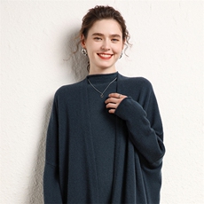 小baby山羊绒开衫秋冬新款宽松慵懒风中长款大码针织打底外套上衣，女装羊绒衫，绒源之鑫