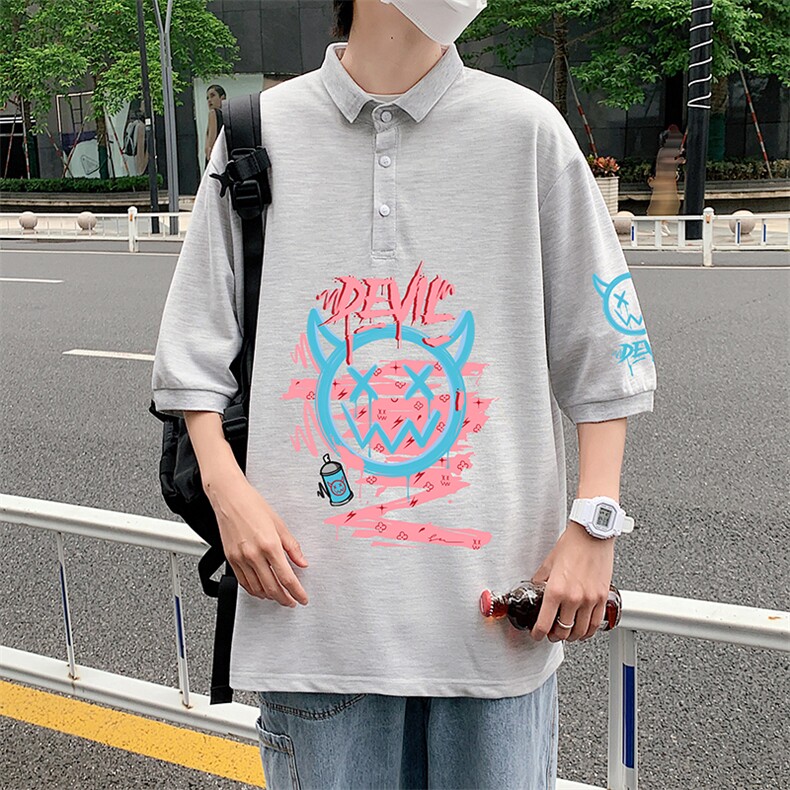 PL57178-P35翻领短袖polo衫男大码胖子半袖t恤男有领保罗衫模特,男装Polo衫,电商A040