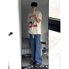 自拍图牛仔裤直筒B342-JW111-特P35，男装牛仔裤，电商B342