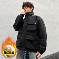 美式新款秋冬多口袋户外机能休闲棉衣外套A436-W990-P95138，男装棉衣，电商A436
