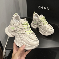 x3067-p175内增高老爹鞋女款2024秋季新款透气休闲运动鞋女，女鞋休闲鞋，星座1407-3