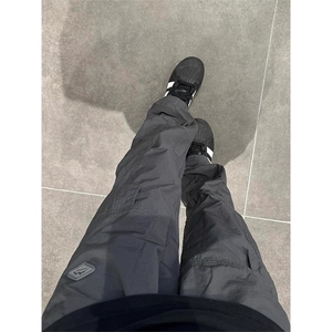 深灰色cleanfit裤子男夏季美式vibe尼龙速干工装裤潮牌直筒微喇裤图片
