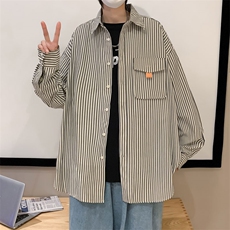 长袖工装衬衫男港风日系外套C010P35，男装衬衫，星座1116-2