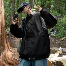 夹克男春秋款外套美式潮流潮牌垫肩棒球服JK901P63，男装夹克，星座410-2