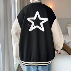 摇粒绒棒球服男大码开衫卫衣男夹克BF86286-P65，男装夹克，电商A040