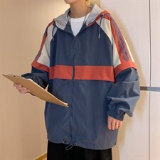 春秋韩版潮流男风衣连帽上衣ins港风百搭夹克外套男W3557-P58，男装夹克，星座512-2