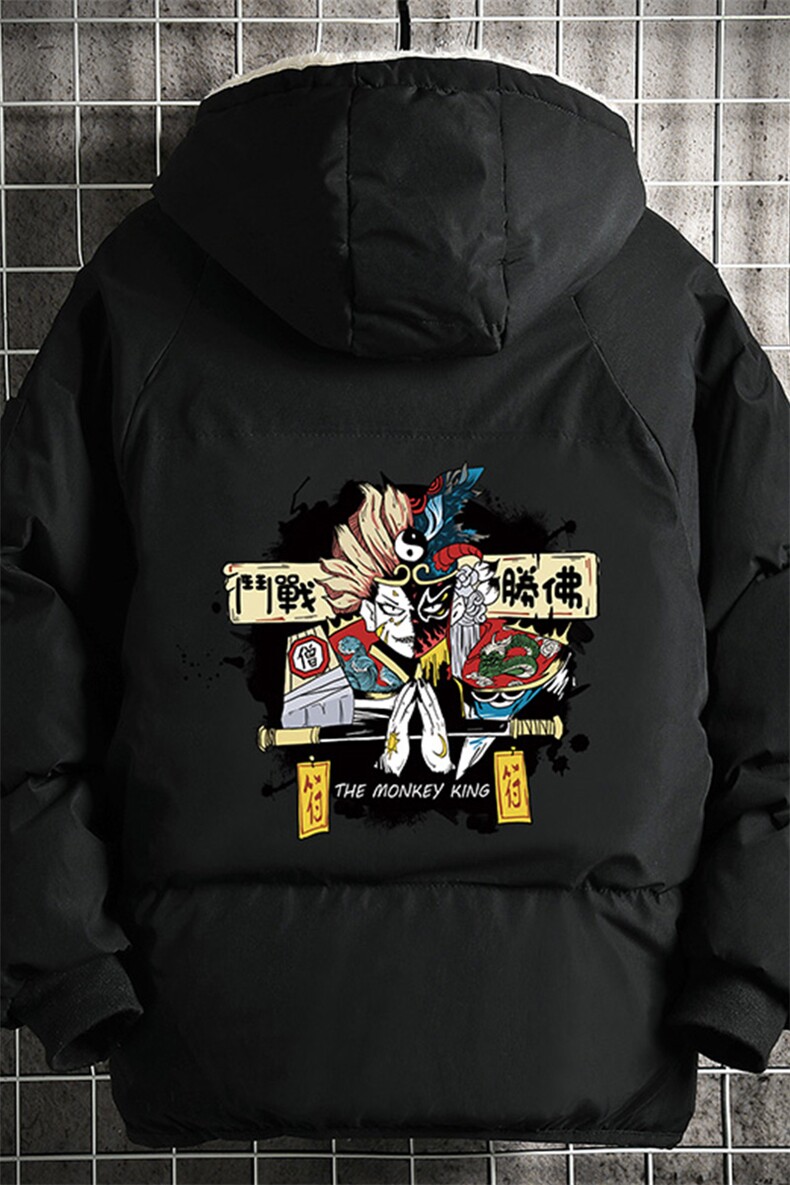 MY16016-P100加厚加绒连帽衣男大码服男面包服男网格挂拍,男装棉衣,电商A040A