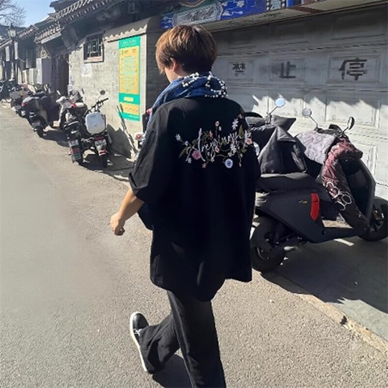 万针全刺绣工艺抖音得物高品质260克重磅纯棉双纱美式高街短袖T恤,男装T恤,电商A486-1