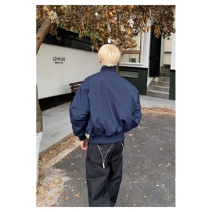 美式cleanfit短款棒球服外套男宽松飞行员羽绒棉服男女同款图片