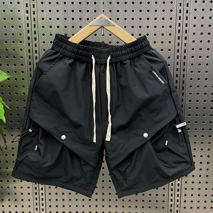 潮牌大口袋工装短裤男士夏季个性兜兜袋美式宽松五分裤MS3012P42,男装牛仔裤,电商A089-1