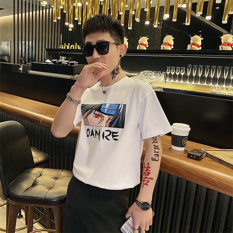 312A-1111-P35新款社会小伙短袖T恤男士宽松潮流半袖体恤G,男装T恤,星座312A-5