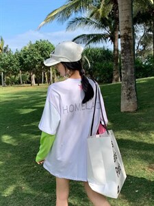 春季新款拼肩袖美T图片