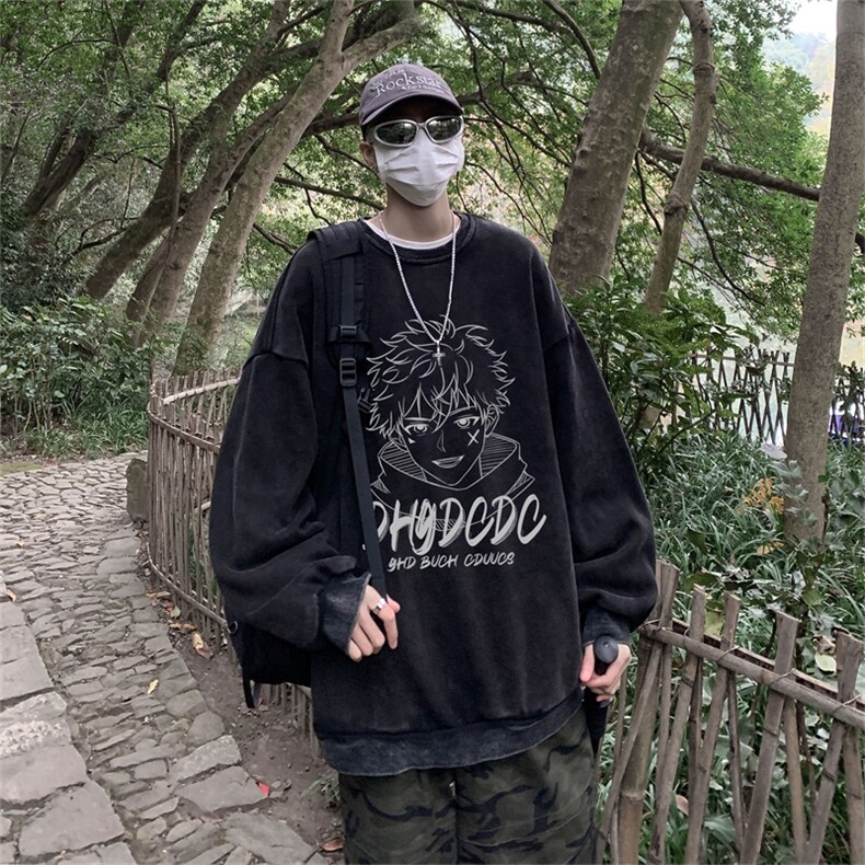 DSA028-SXCTV208抖音品质水洗重磅卫衣男高品质65棉圆领卫衣,男装卫衣,电商A028