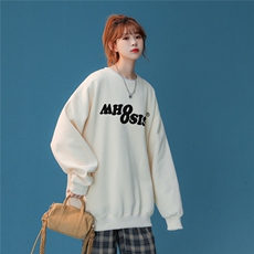中性风新款秋季时尚百搭美式字母印花宽松套头卫衣W190P30控48，男装卫衣，A247A