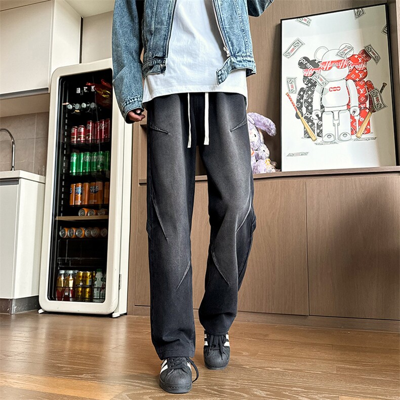 设计松紧腰牛仔裤男直筒B342-Z400-P50控68,男装牛仔裤,电商B342