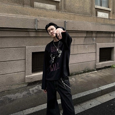 欧美男头印花长袖T恤衫D328-CX7705-P29，男装T恤，电商D328