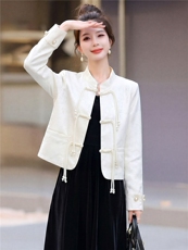 现货春装新款新中式盘扣简约时尚减龄组合套装马甲半裙衫两件套，女装套装/套裙，韩美纤衣