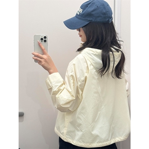 高品 U家同款 防风立领夹克宽松冲锋衣连帽外套男女 A1353-P90图片