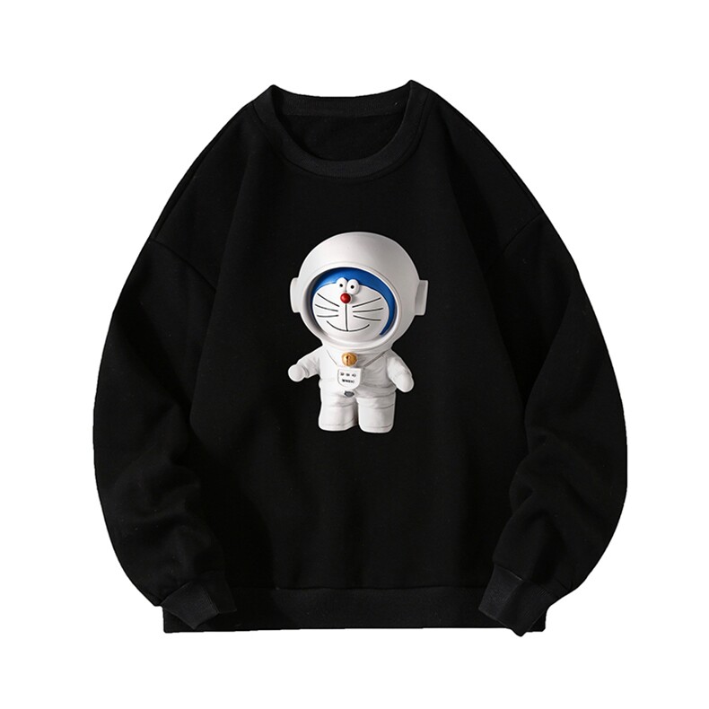 S6233-P28加绒款-P33NASA叮当猫秋季圆领卫衣宽松长袖卫衣白底,男装卫衣,电商A040A