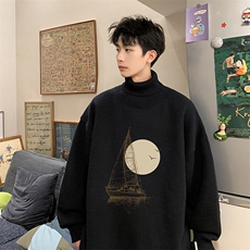 8XL高领毛衣男大码胖子堆堆领打底羊毛衫GM45409-P45加绒款-P65，男装T恤，电商A040