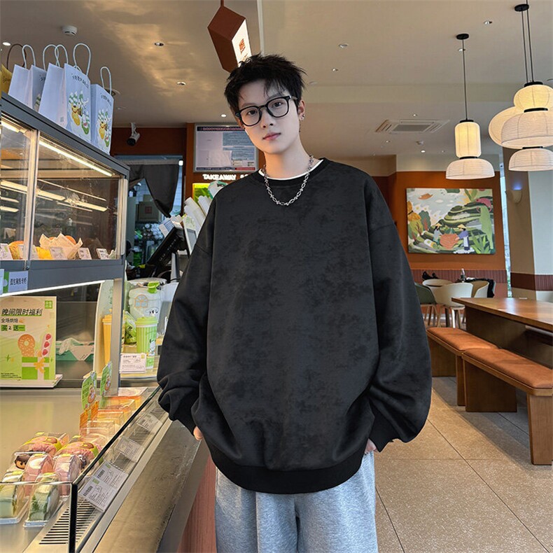 S5012/P35春装新款个性套头扎染卫衣男潮流宽松百搭长袖T恤外套,男装T恤,电商A141