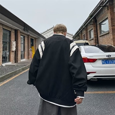 港风街头麂皮绒棒球服外套男美式复古秋冬季夹克JK010P63，男装夹克，星座1116-2