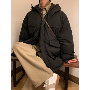 冲锋衣棉袄外套加厚棉服港风日系棉衣纯色1016-1 W58 P118 K158图片