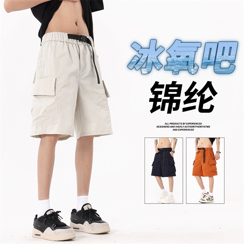 抖音品质工装短裤男生夏季大码美式高街潮A146-GY510特p35量大优,男装牛仔裤,HDA146