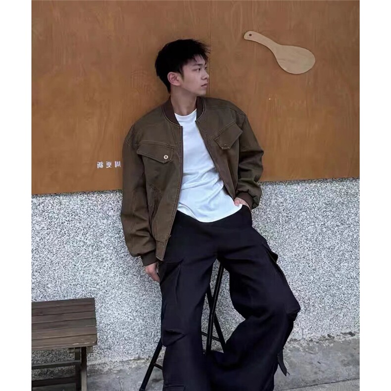 1506-1/GW250/P64美式复古工装夹克男女春秋冬新款棒球服宽松,男装夹克,星座1506A