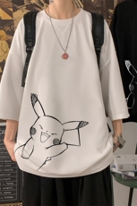 Q11193-P30春夏季七分袖t恤男大码五分袖男短袖中袖，男装T恤，电商A040