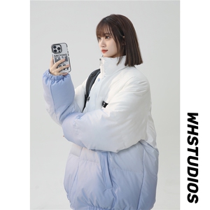 XZ-230-1MY51中性风简约轻奢扎染渐变飞机扣休闲面包服P128控158图片