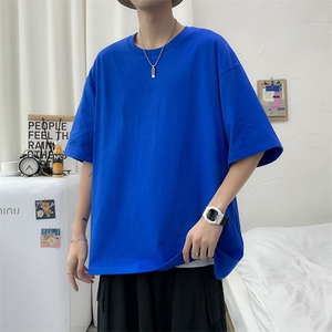 260克新款多色男士情侣款款松潮流半袖青少年圆领短袖JC022P17图片