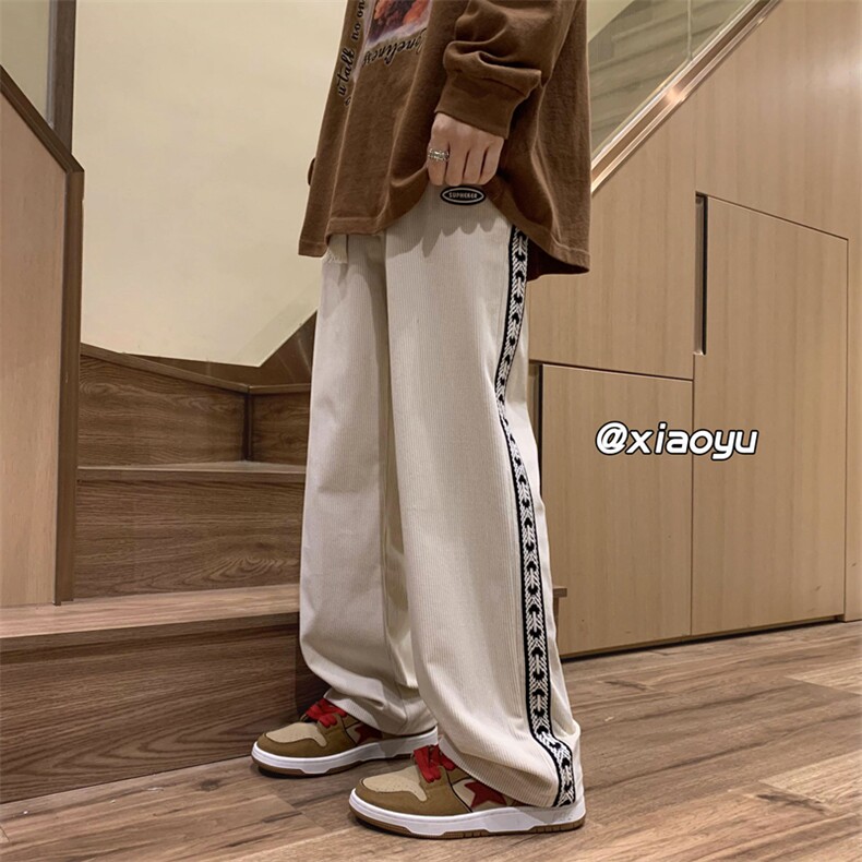 XZ616秋季新款百搭灯芯绒织带贴标拖地裤TY417P55控68,男装休闲裤,星座512A（原616）