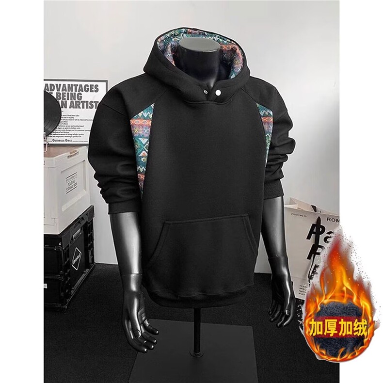 潮流百搭时尚ins慵懒华棉加绒卫衣新款连帽外套WQ1066-P40加绒45，女装短外套，星座1008
