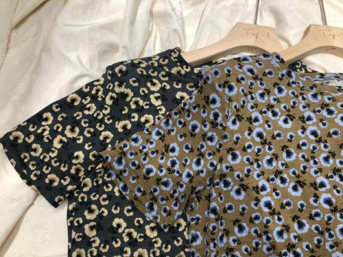 现货磨毛棉定制碎花T，女装，TOP.1