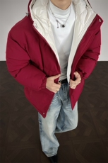 冬季clean撞色棉服中性加厚连帽短款棉衣HZ8811-特P68不议价，男装棉衣，星座610B-1